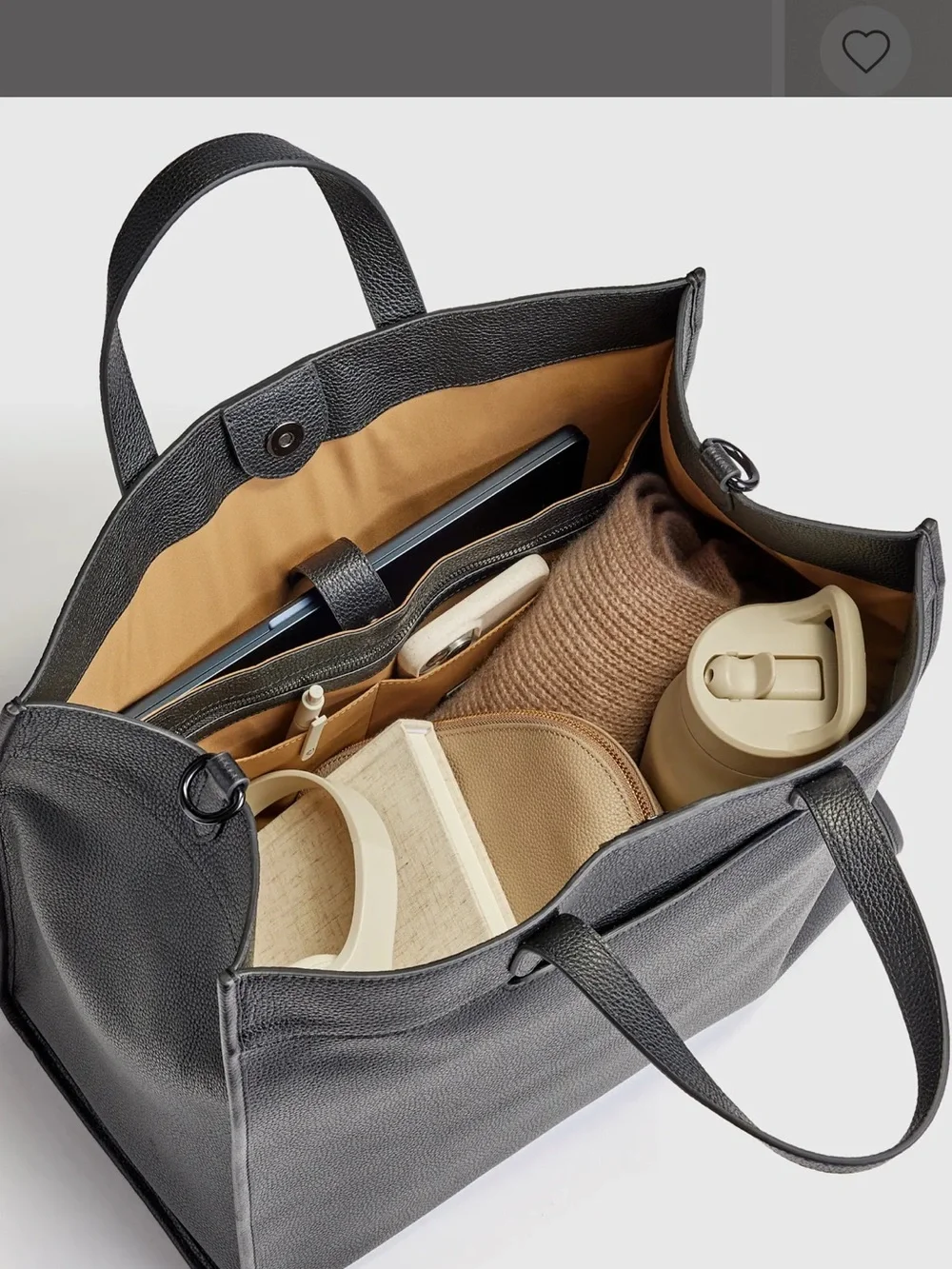 Quince Leather Tote Bag - Forest/olive Green